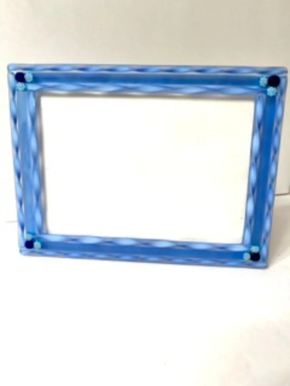 Murano Glass Twisted Rope Photo Frame, Made in Italy